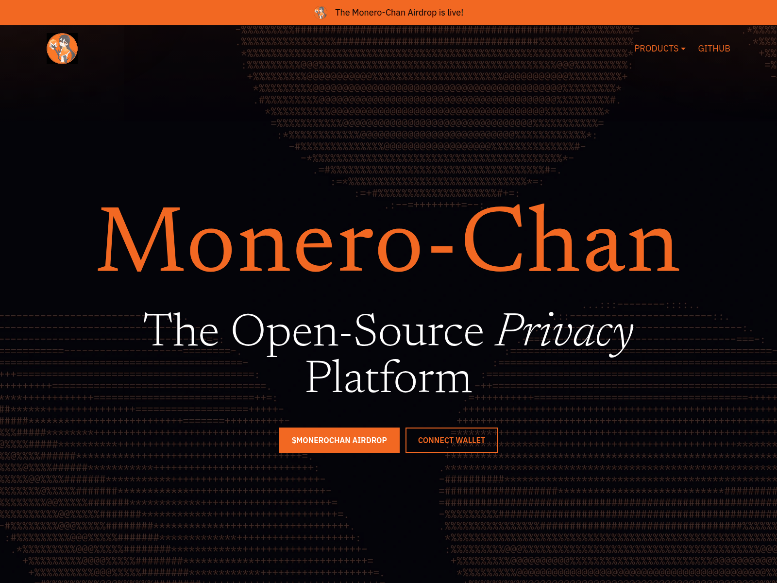 Screenshot of monero-chan.info