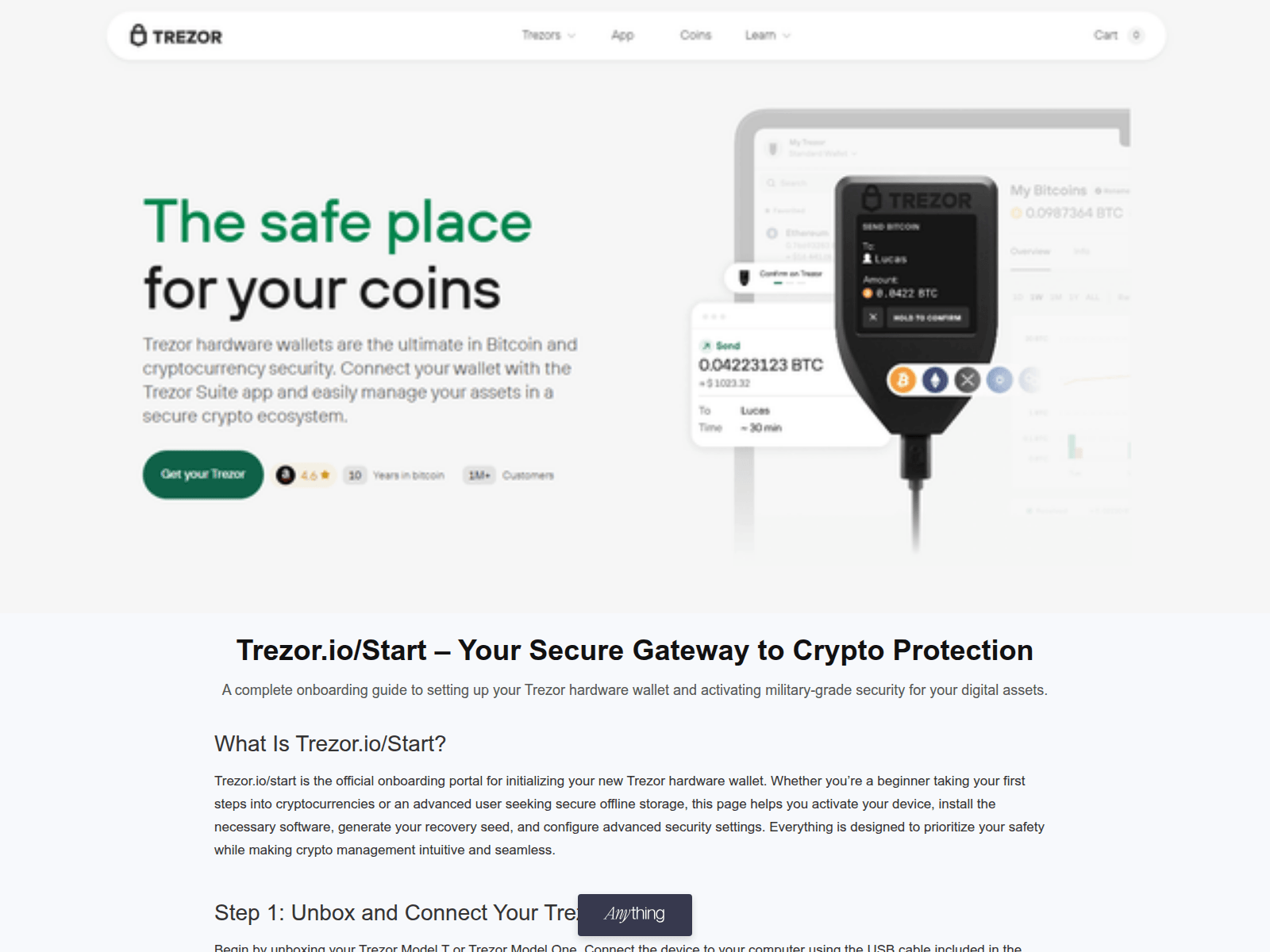 Screenshot of sute-trezr.created.app