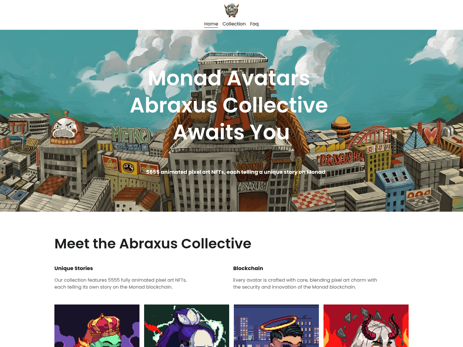 Screenshot of monadavatars.site