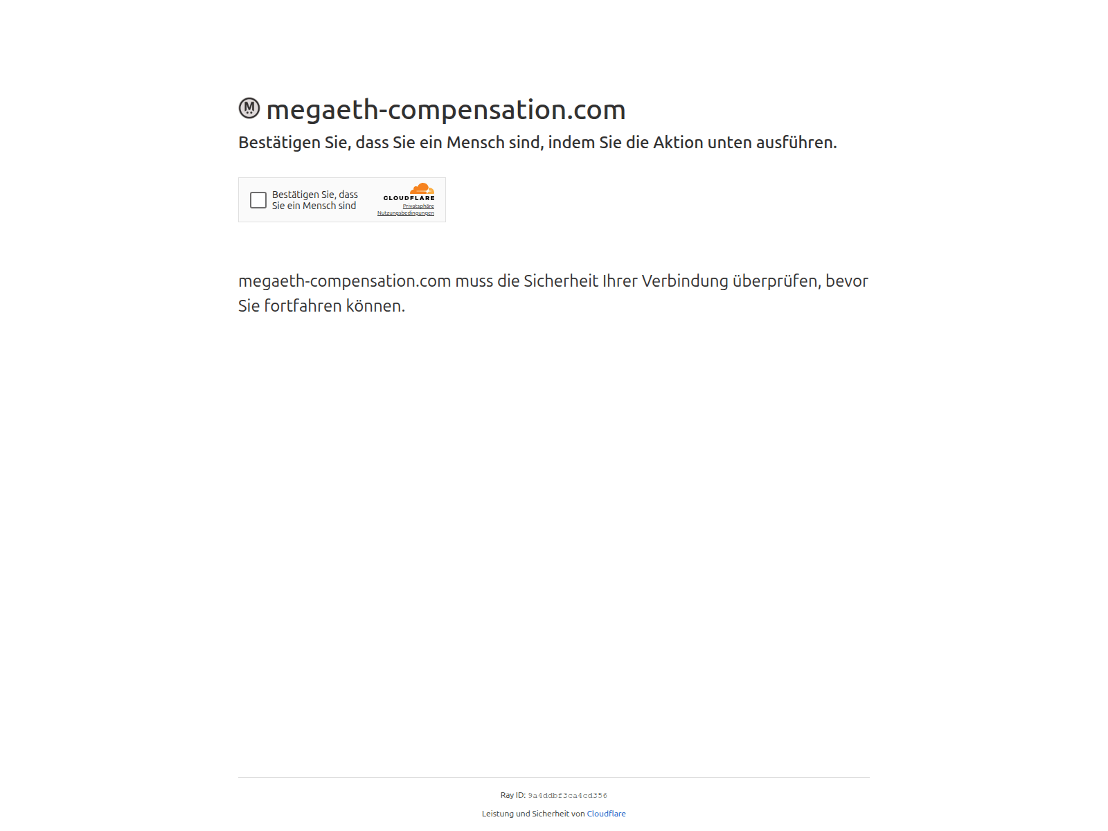 Screenshot of megaeth-compensation.com