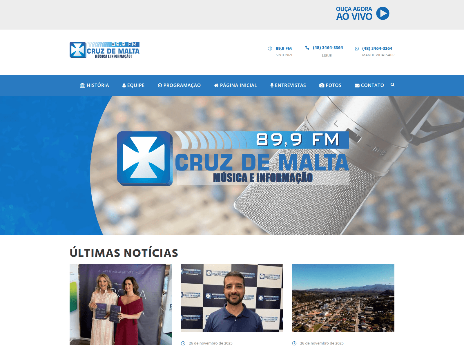 Screenshot of radiocruzdemalta.com.br