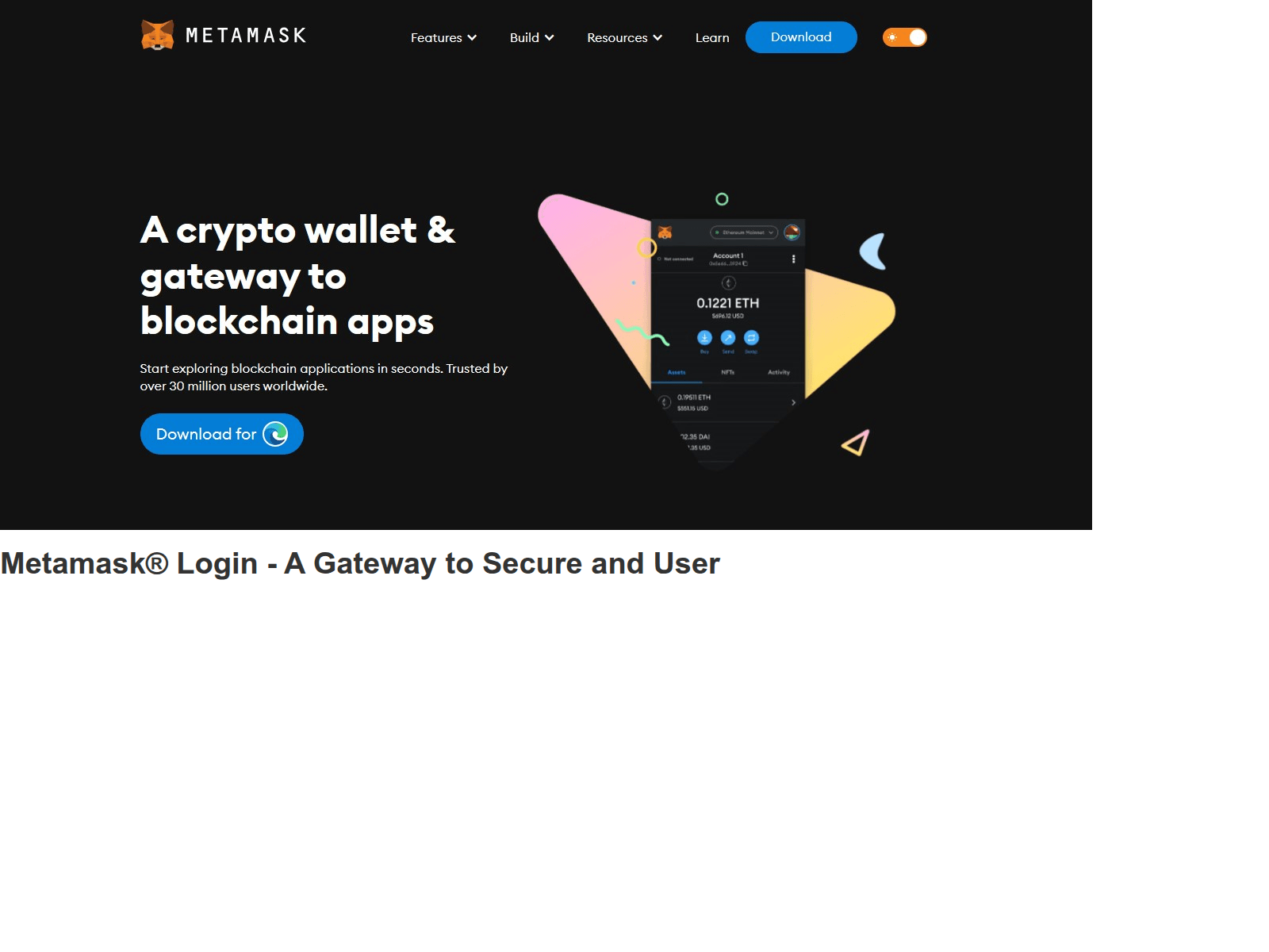 Screenshot of metasmhkloin.webflow.io
