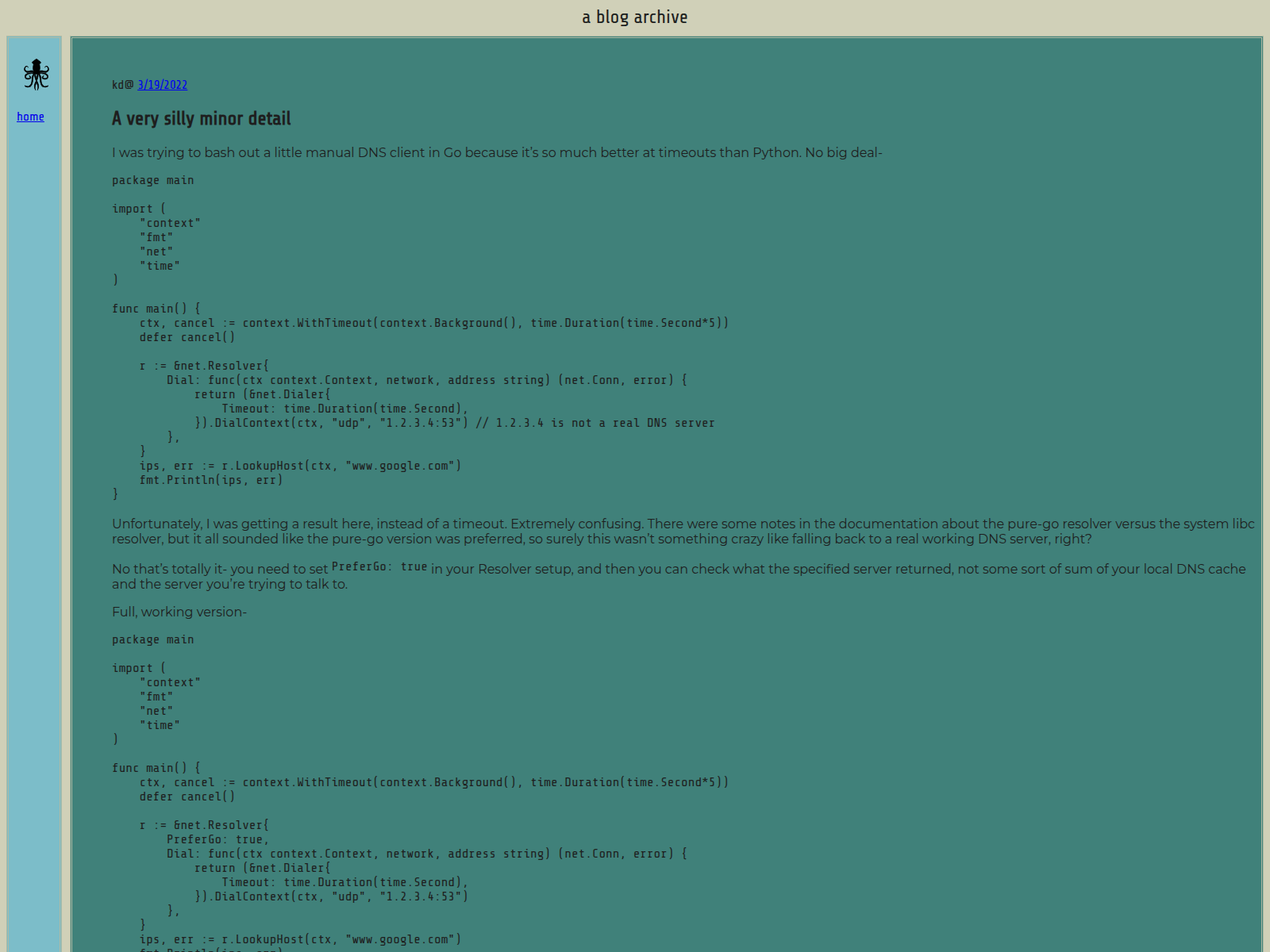 Screenshot of krakensden.pages.dev