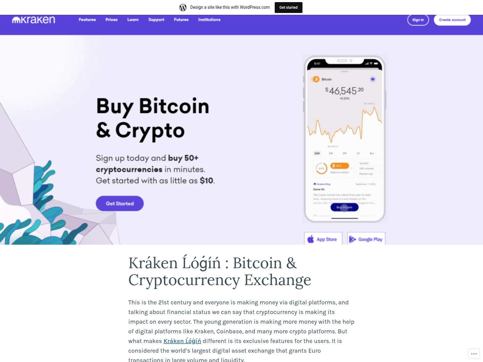 Screenshot of krekinl0gin.wordpress.com