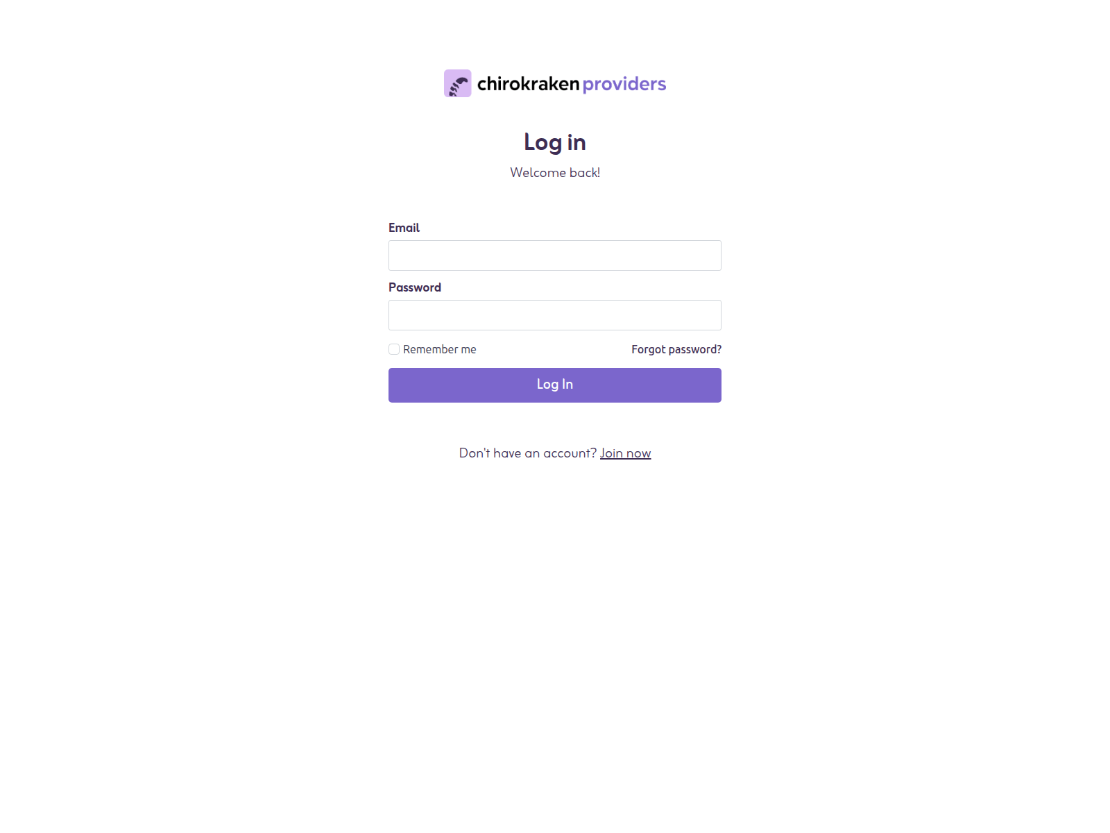 Screenshot of providers.chirokraken.com