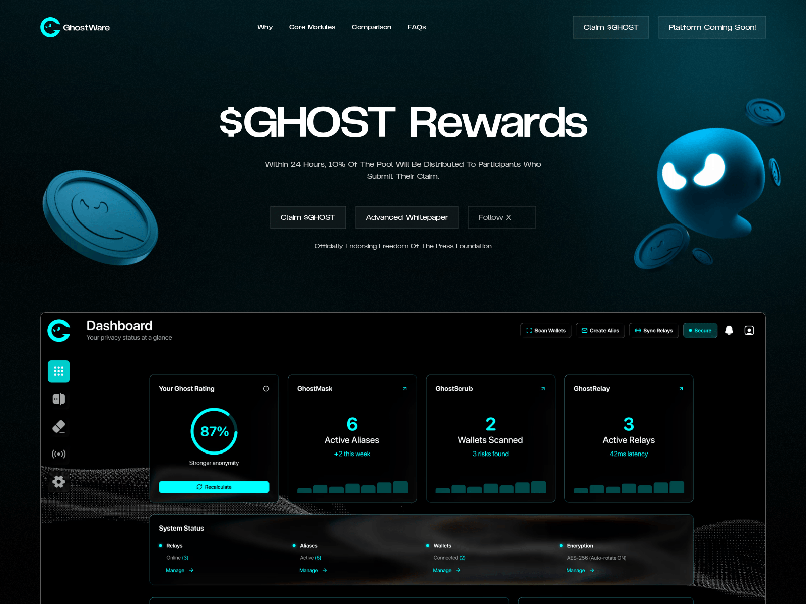 Screenshot of join-ghost.com