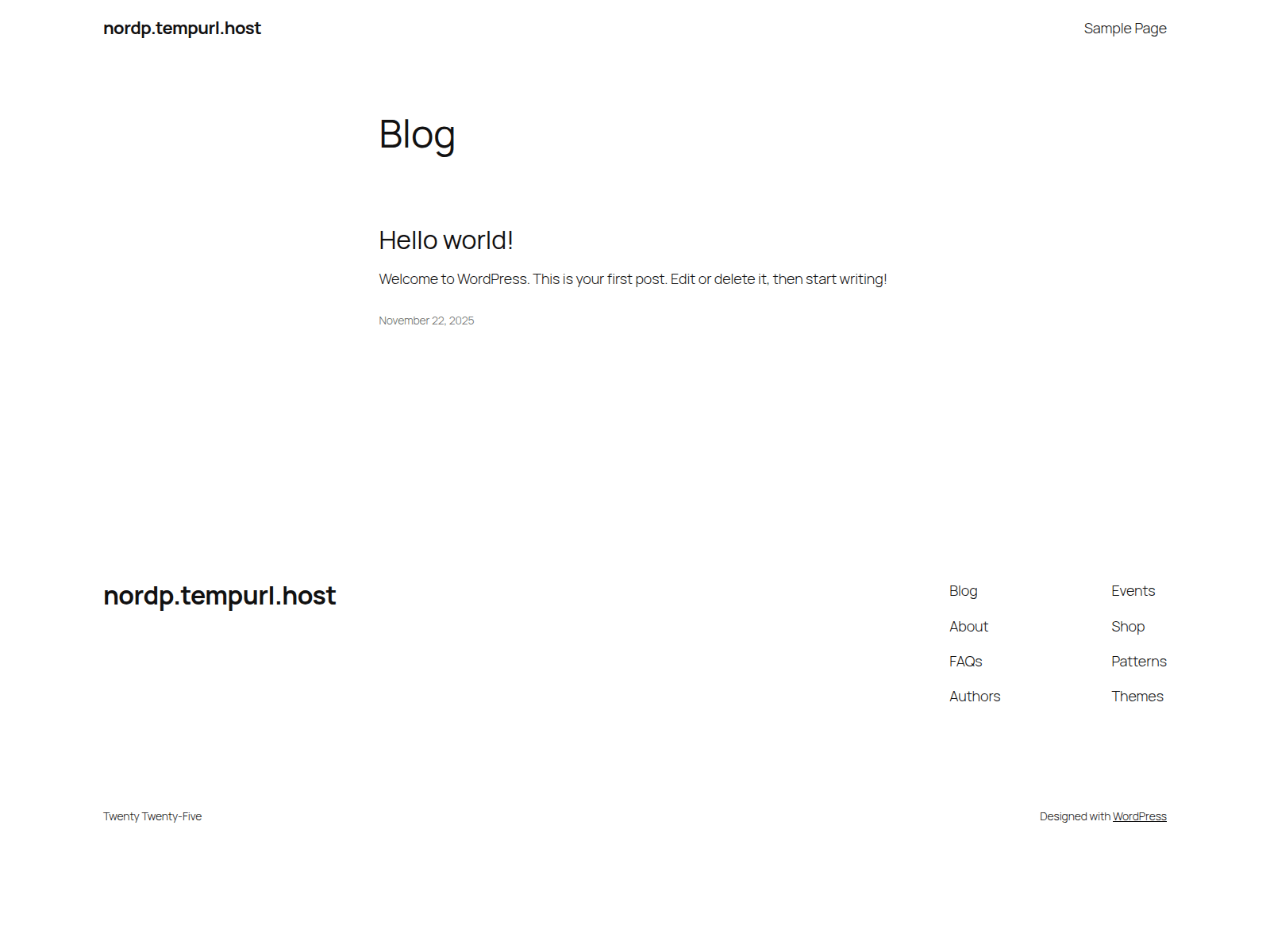 Screenshot of nordp.tempurl.host