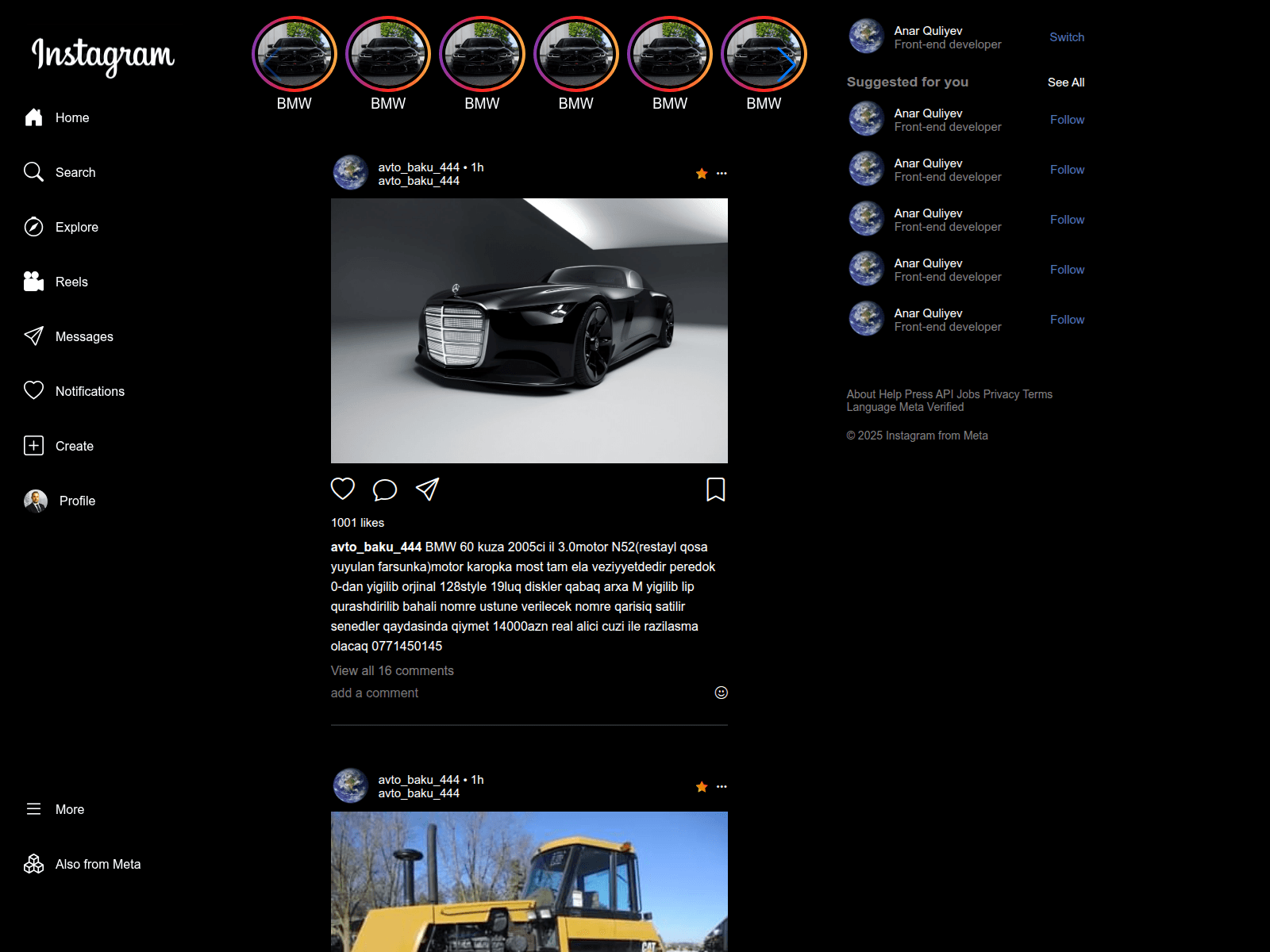 Screenshot of instagram-project-for-students.vercel.app