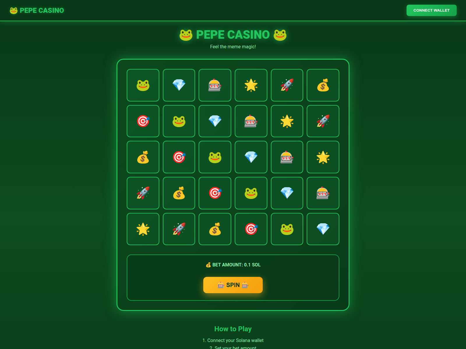 Screenshot of pepeplayfun.com