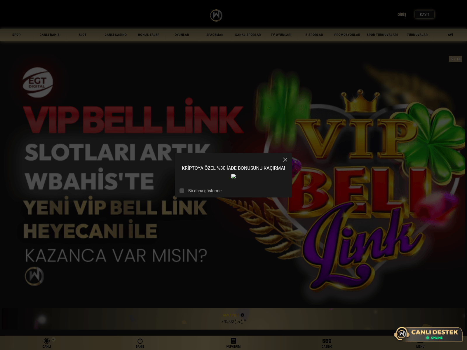 Screenshot of m.wbahis456.com