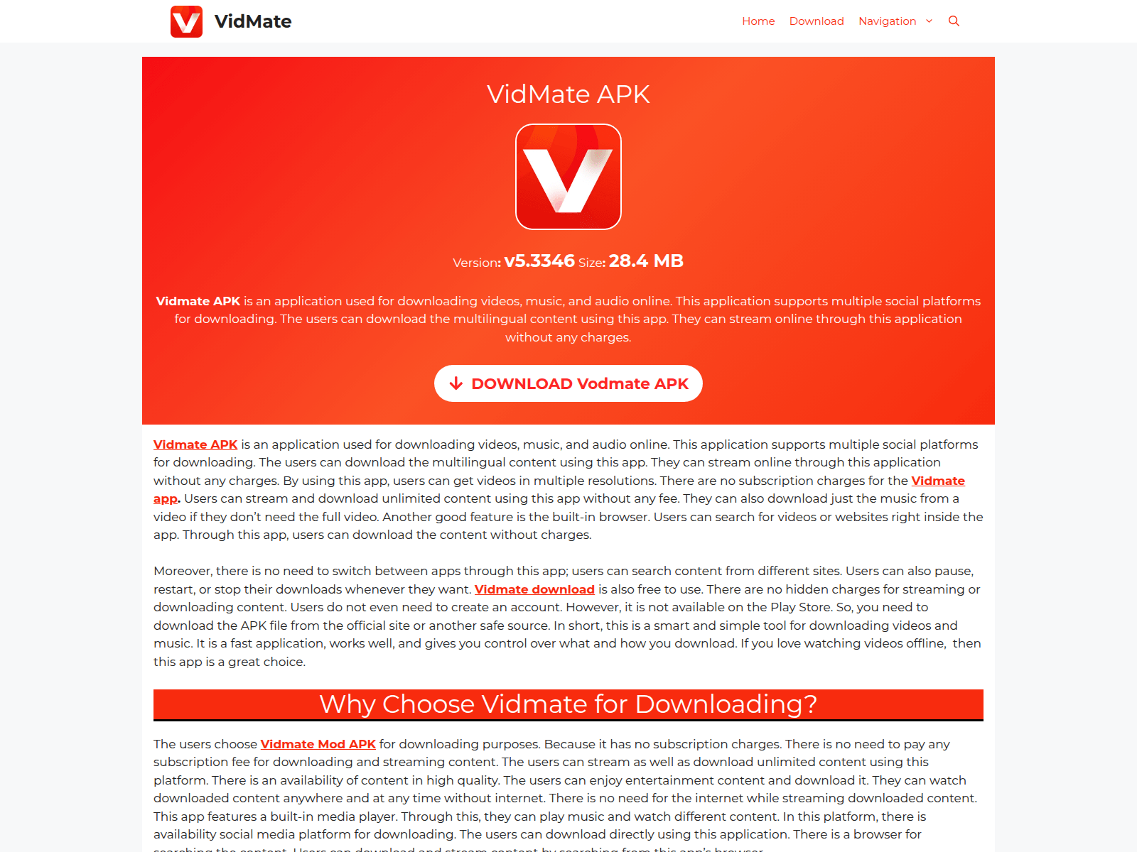 Screenshot of vidmate-apk.space