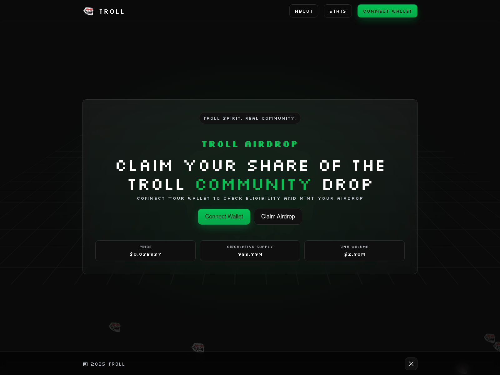 Screenshot of trolololocoin.lol