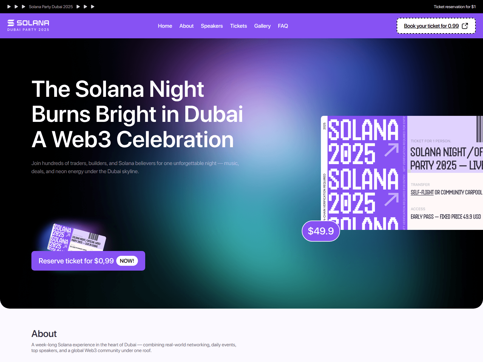 Screenshot of solpartypass.com