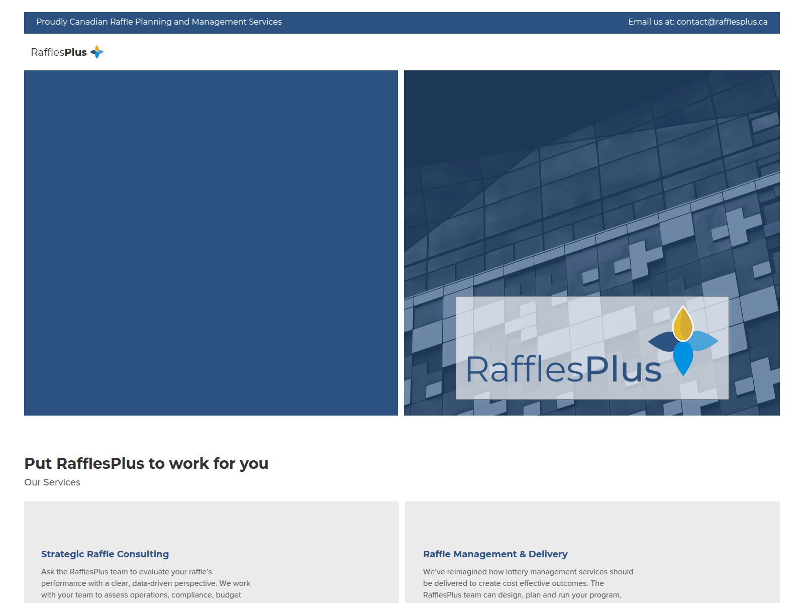 Screenshot of rafflesplus.ca