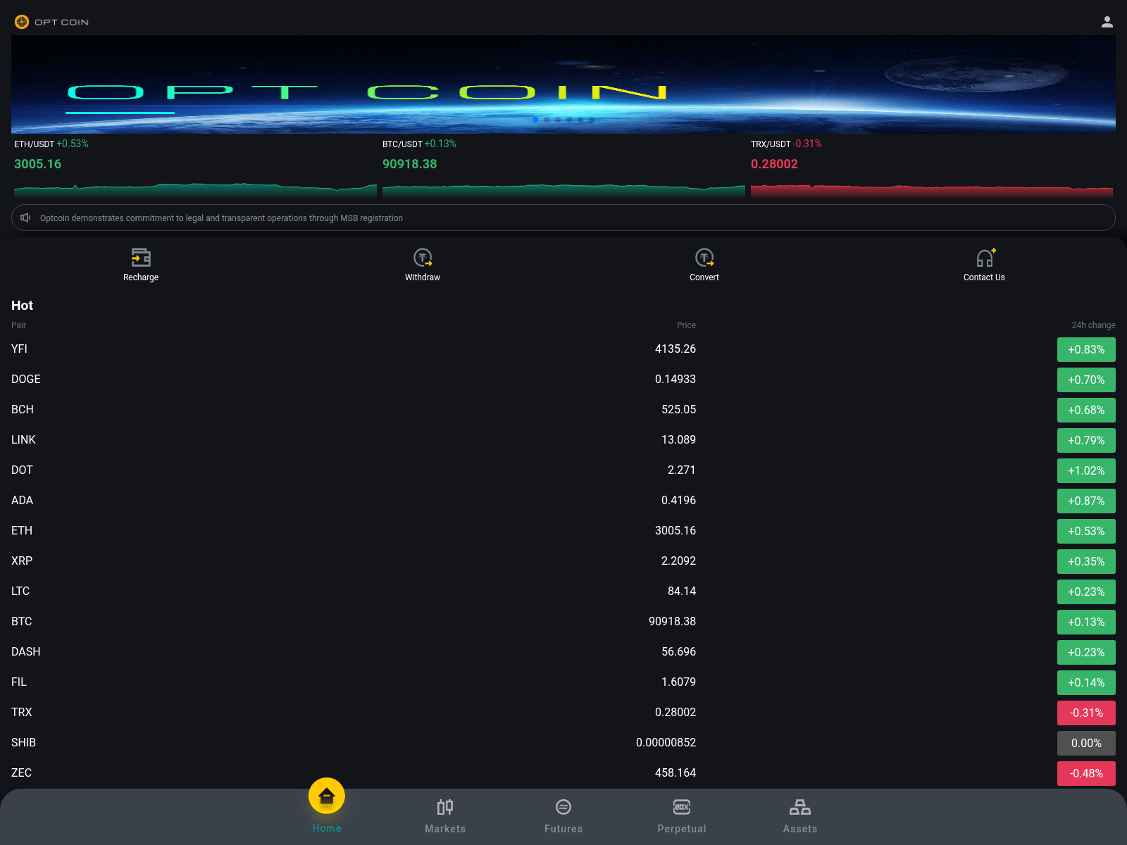 Screenshot of optcoinus.com