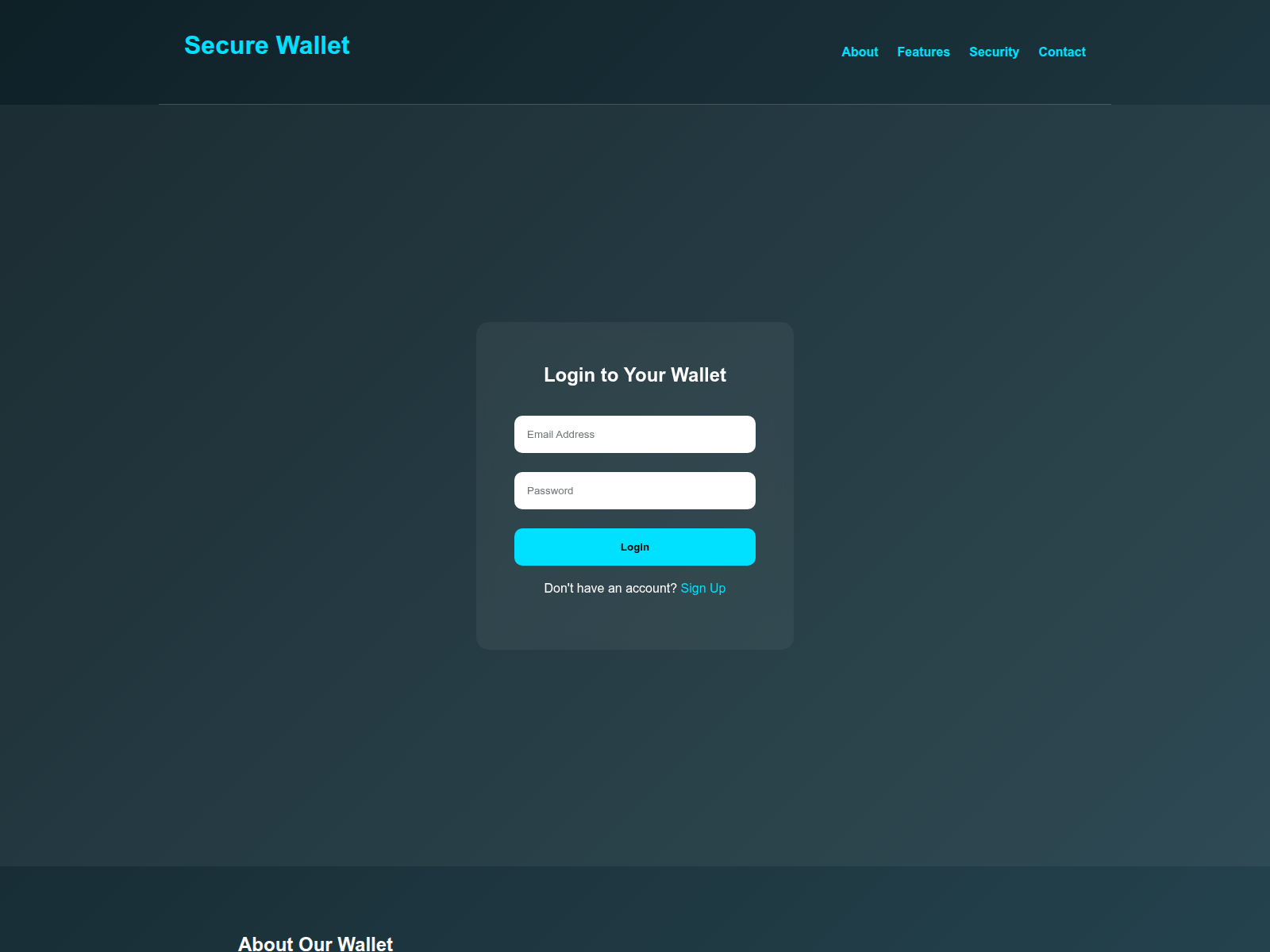 Screenshot of desktop-logn-trezrr.pages.dev