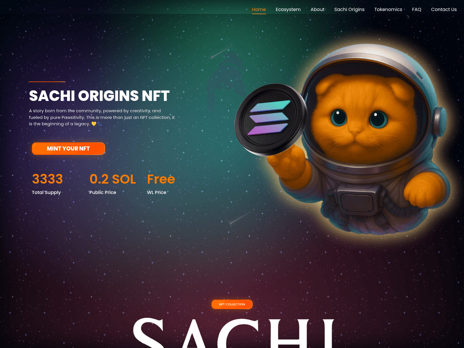 Screenshot of nft-sachicoin.com