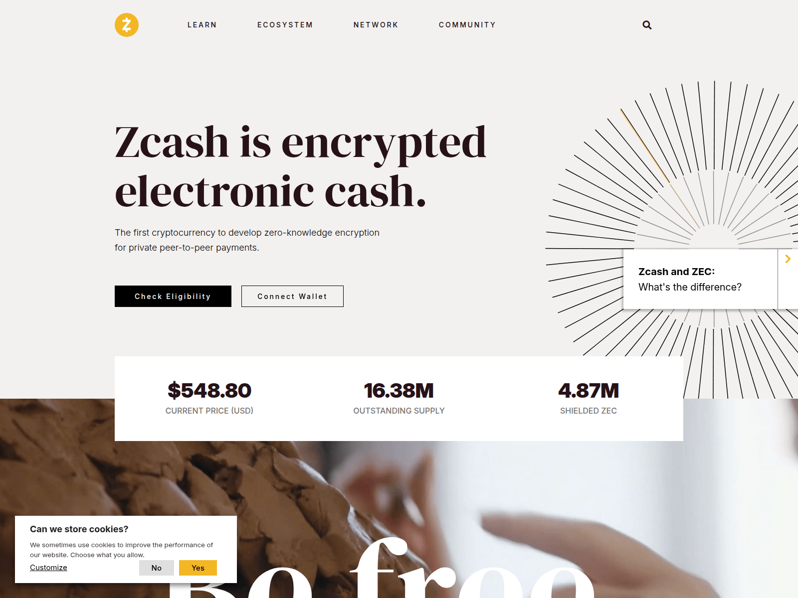 Screenshot of zcash.com.de
