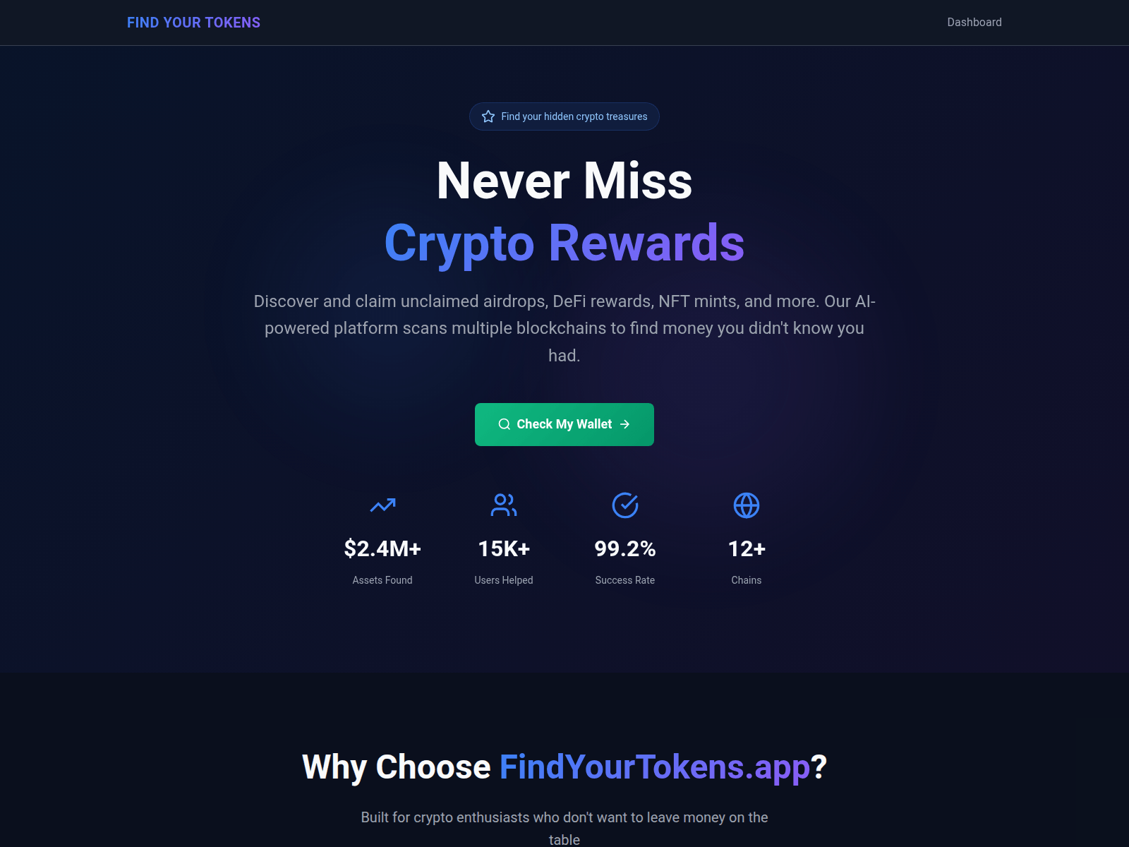 Screenshot of findyourtoken.cc