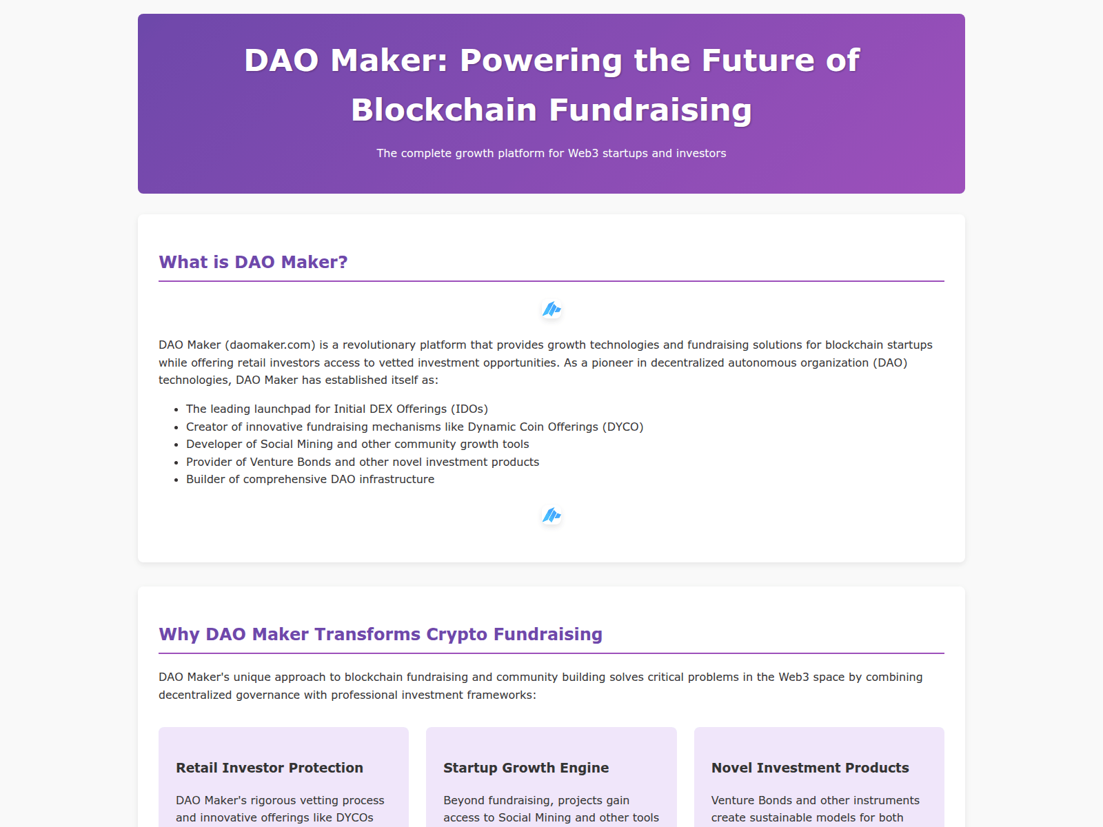 Screenshot of dao-maker.org