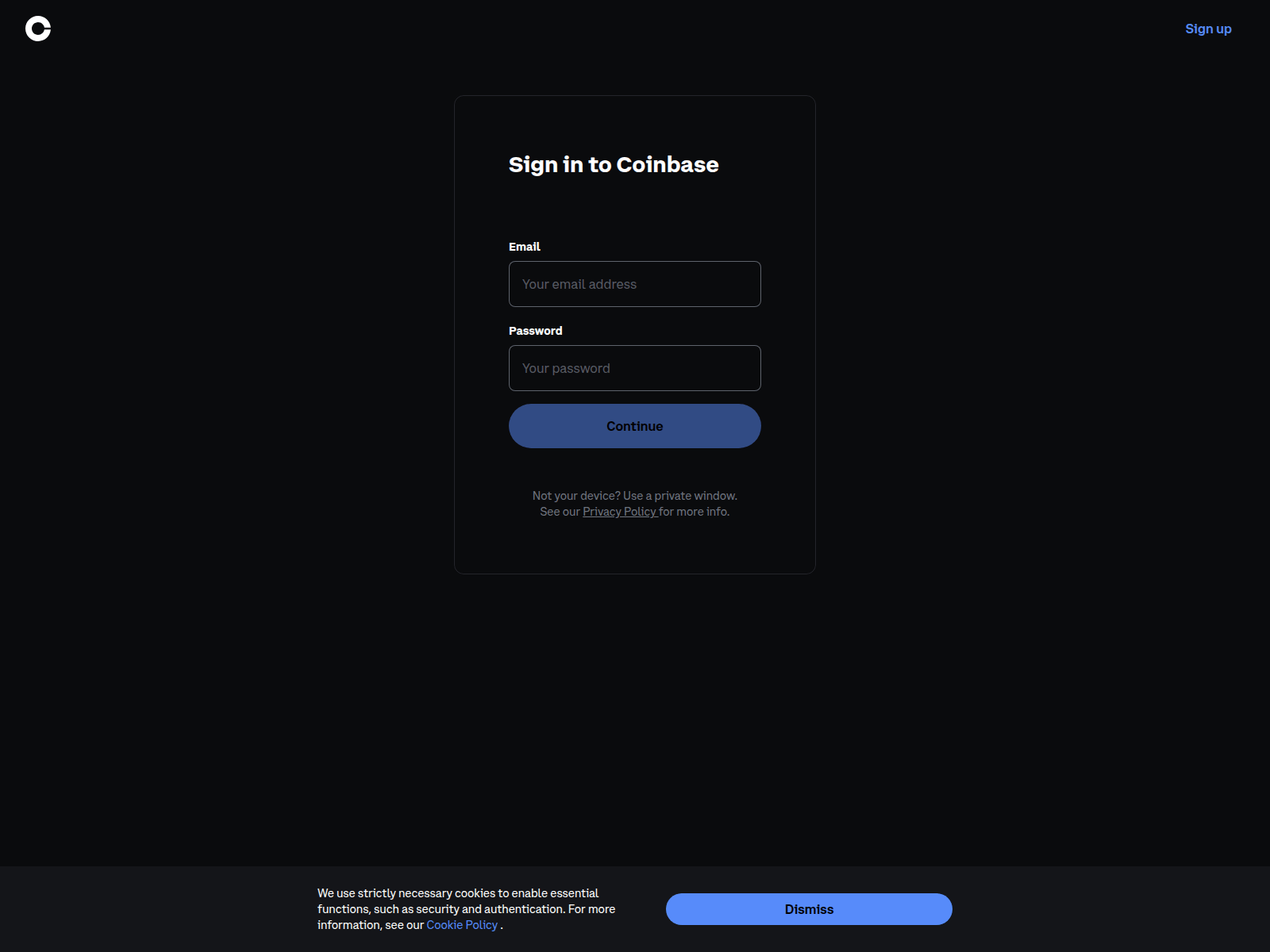 Screenshot of coinbase-securityportal.com