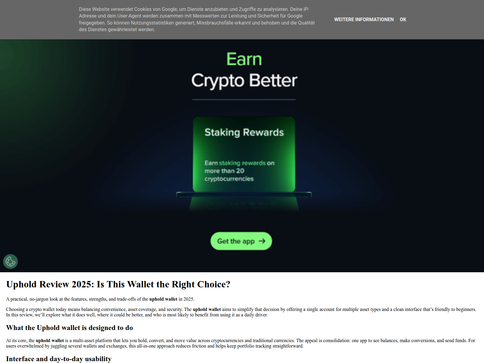 Screenshot of uphold-walleett.blogspot.ug