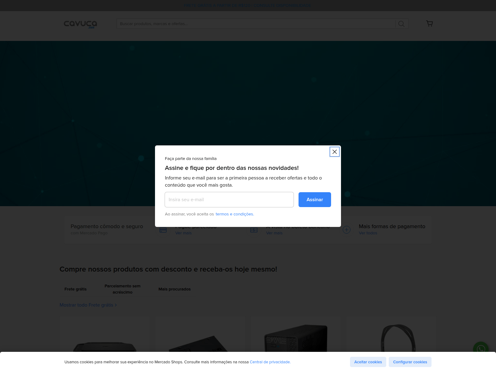Screenshot of cavuca.net.br