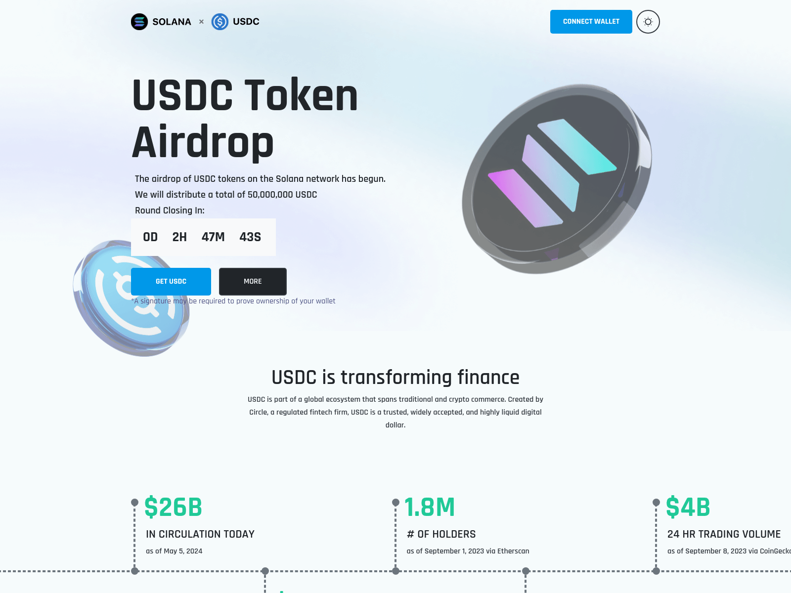 Screenshot of usdcevent.com