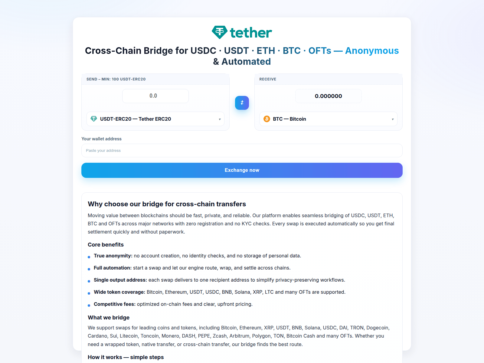 Forensic screenshot of bridge-swap-usdt.com