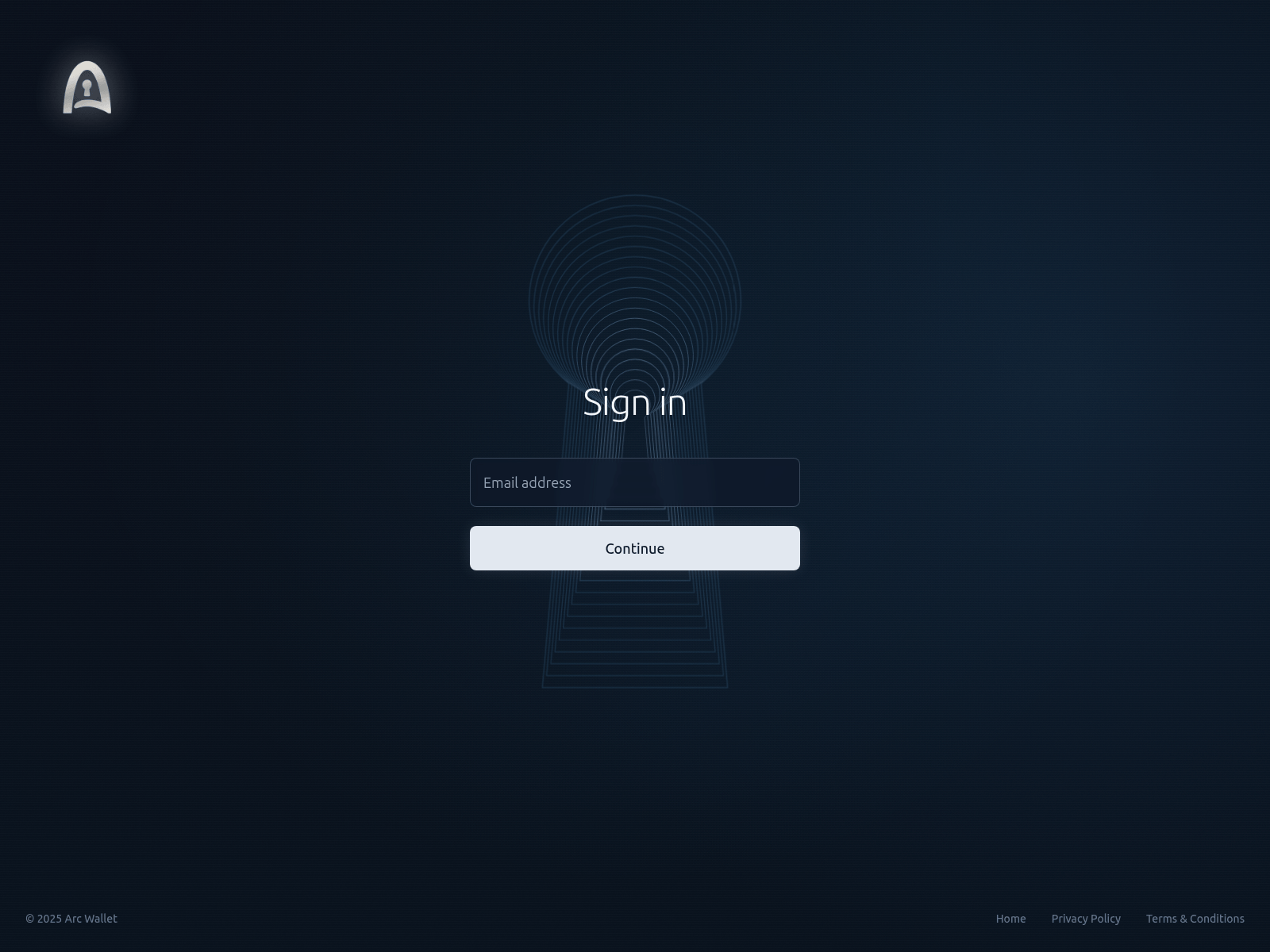 Screenshot of arc-wallet.pages.dev