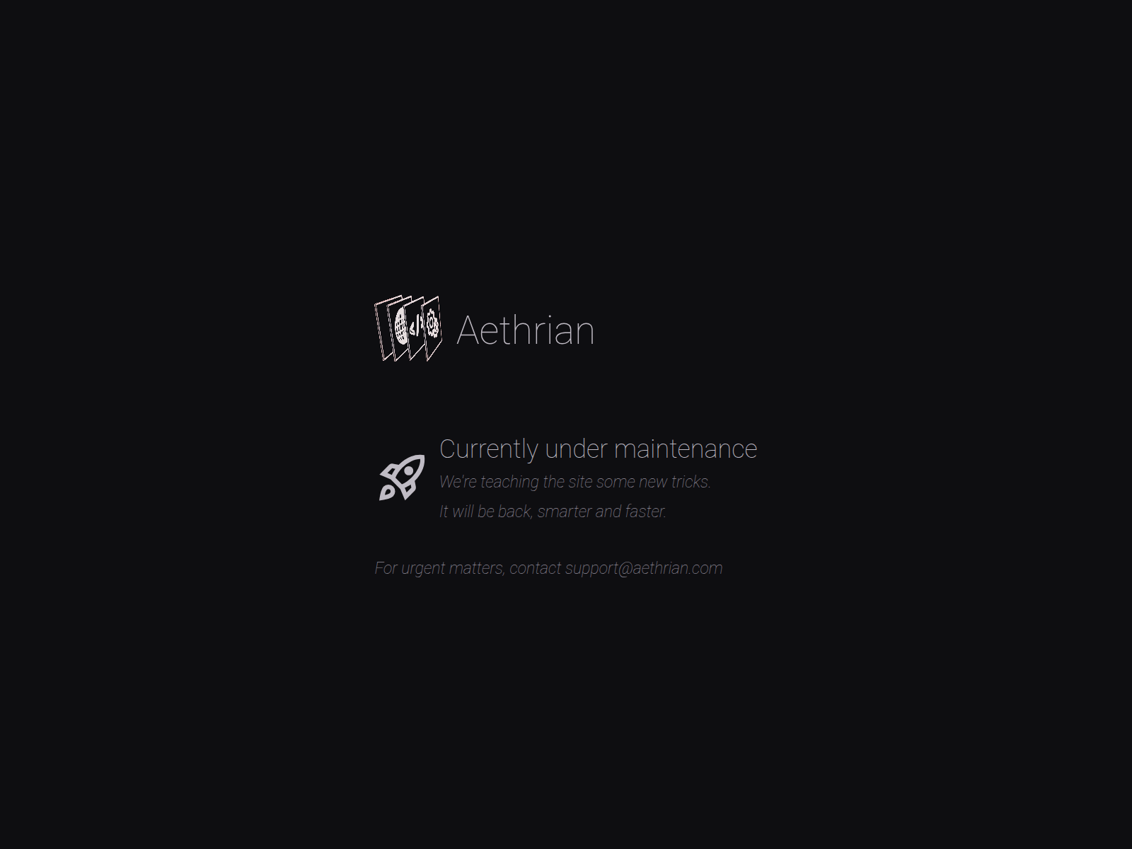 Screenshot of aethrian.com