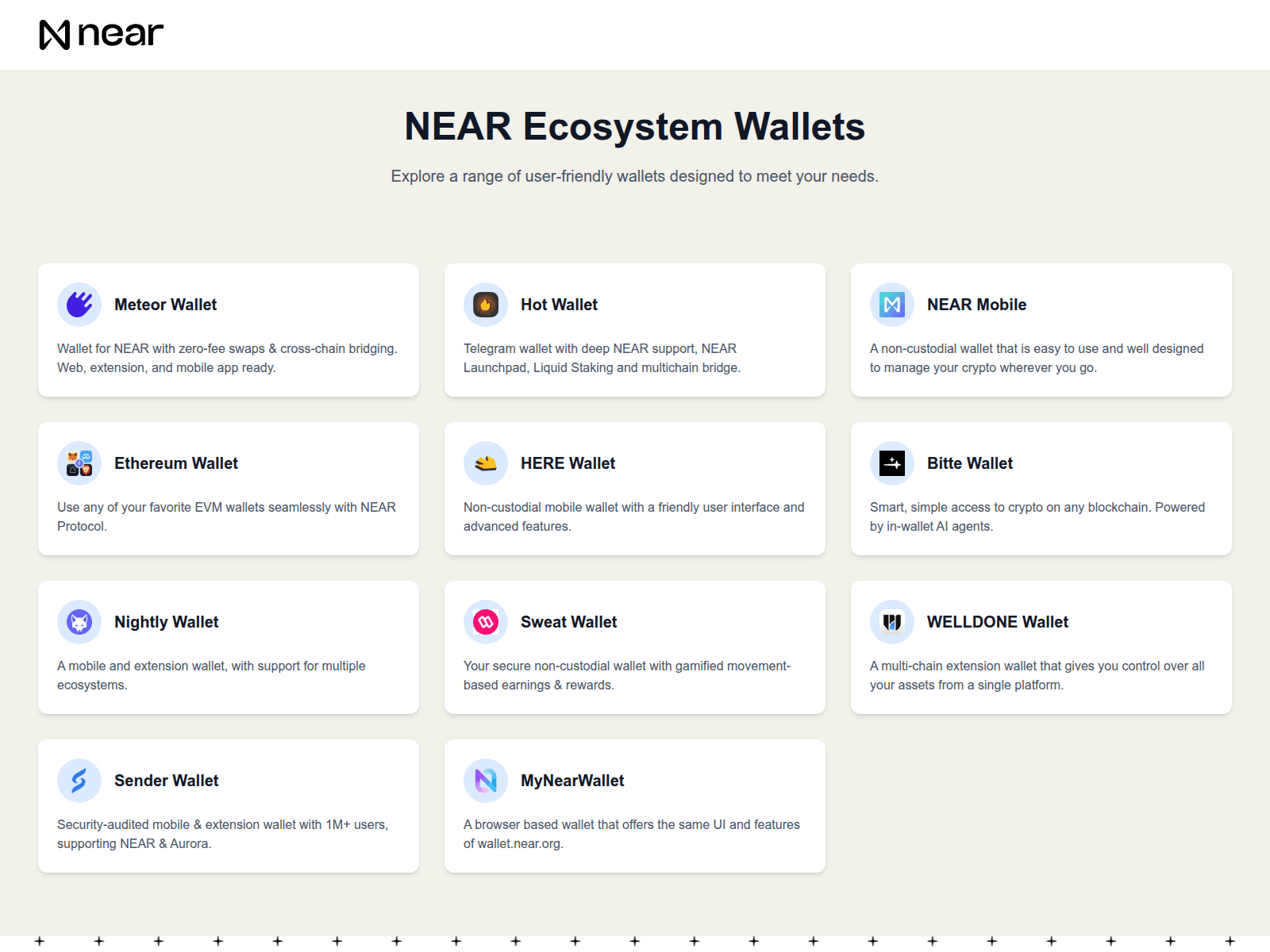 Screenshot of wallet-landing-near.vercel.app