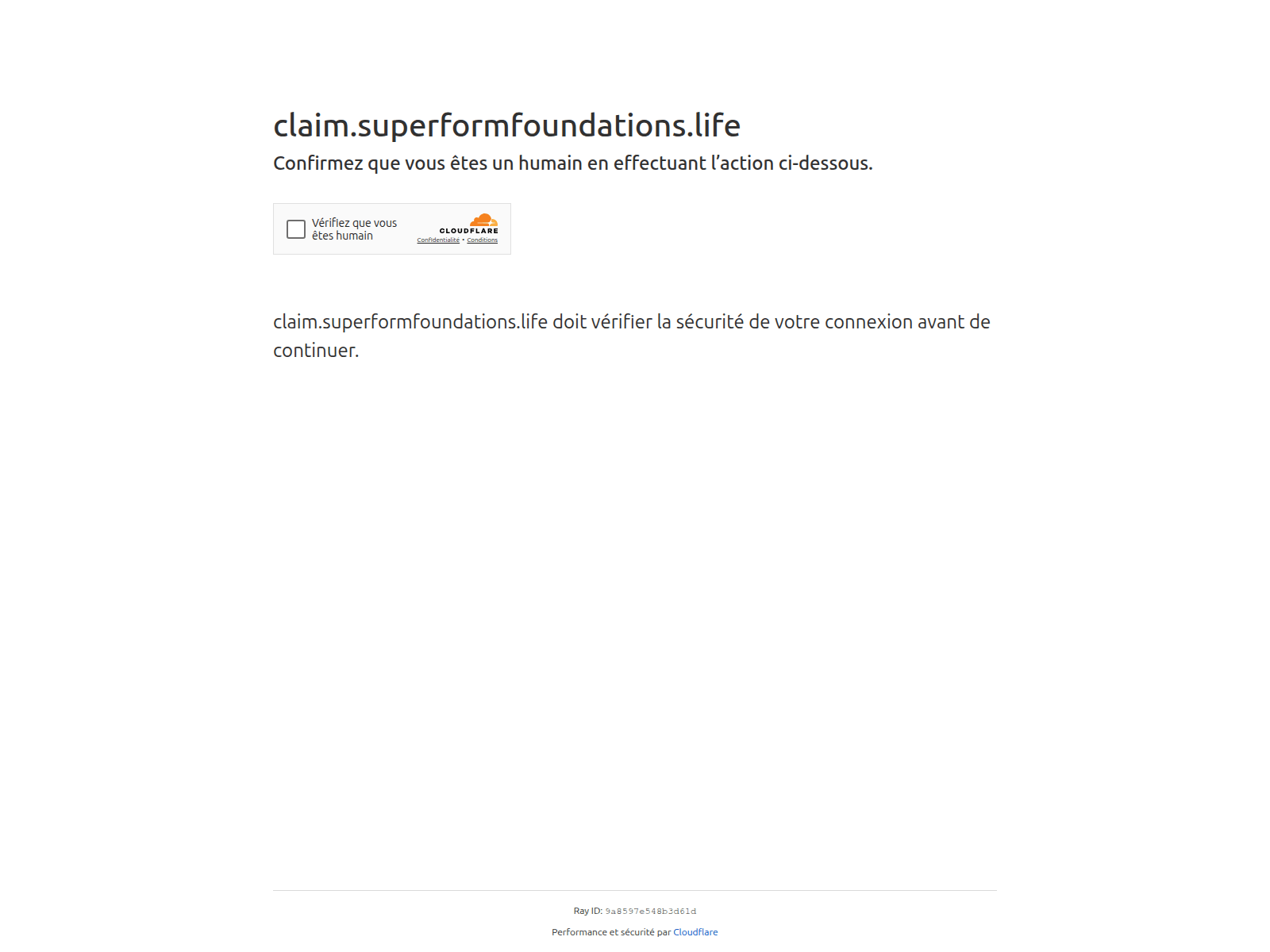 Screenshot of claim.superformfoundations.life