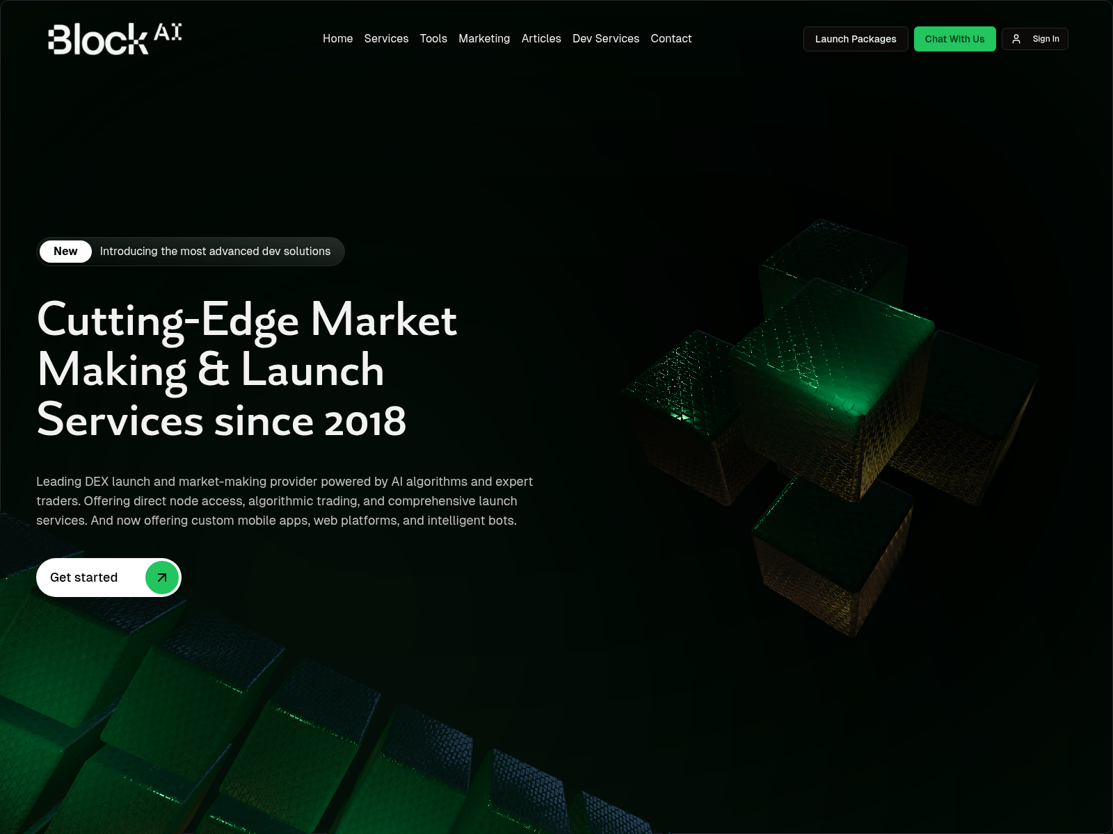 Screenshot of blockmm.ai