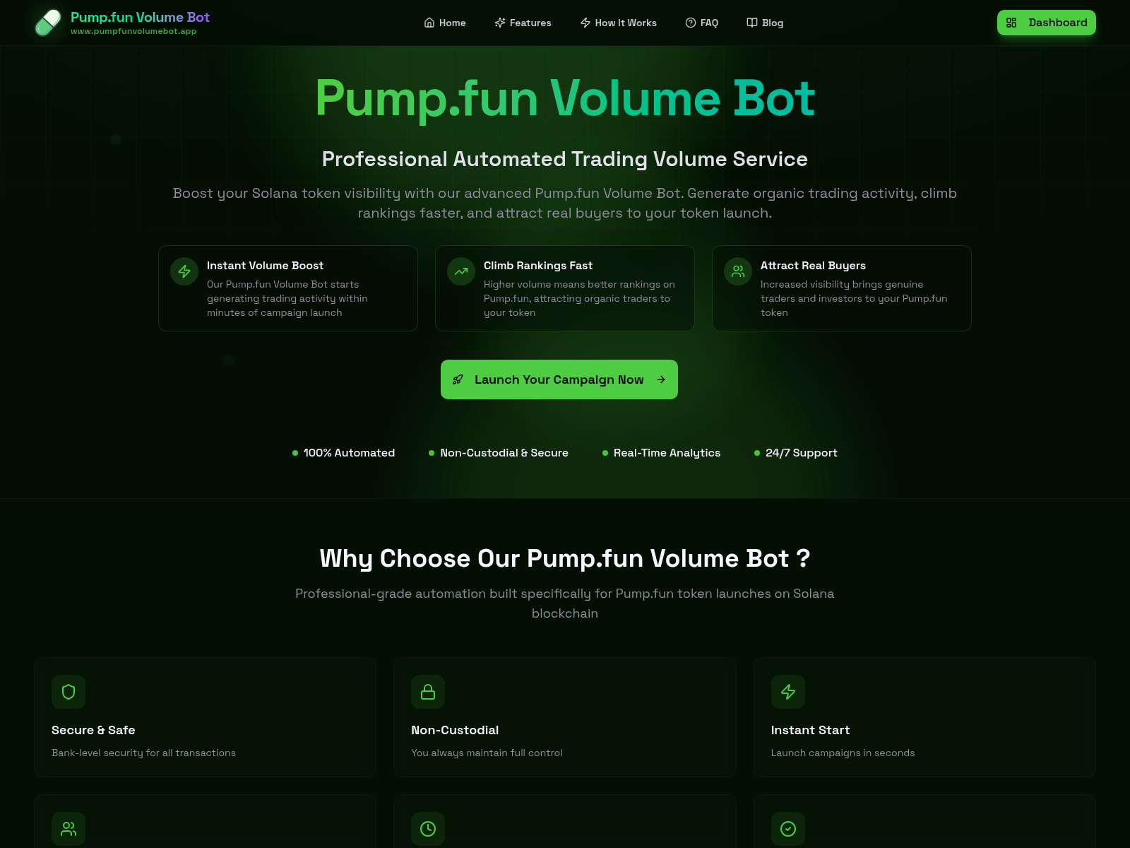 Screenshot of pumpfunvolumebot.app