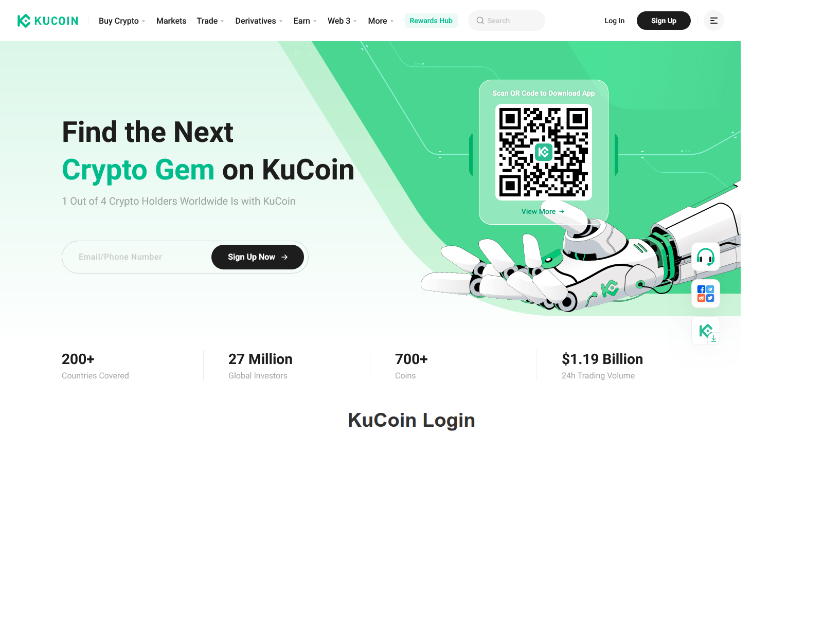 Screenshot of kucooiinnlogin.webflow.io