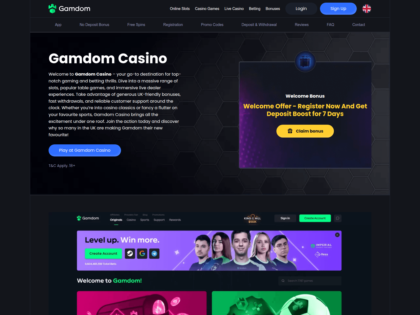 Screenshot of gamdom-play.com