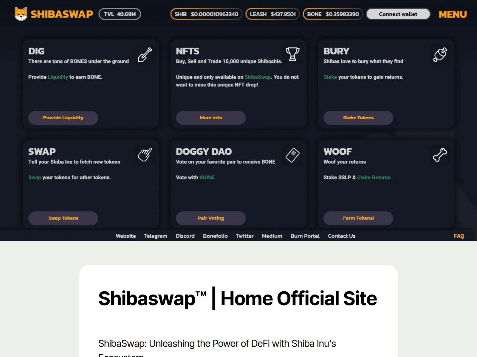 Forensic screenshot of shlbswap.github.io