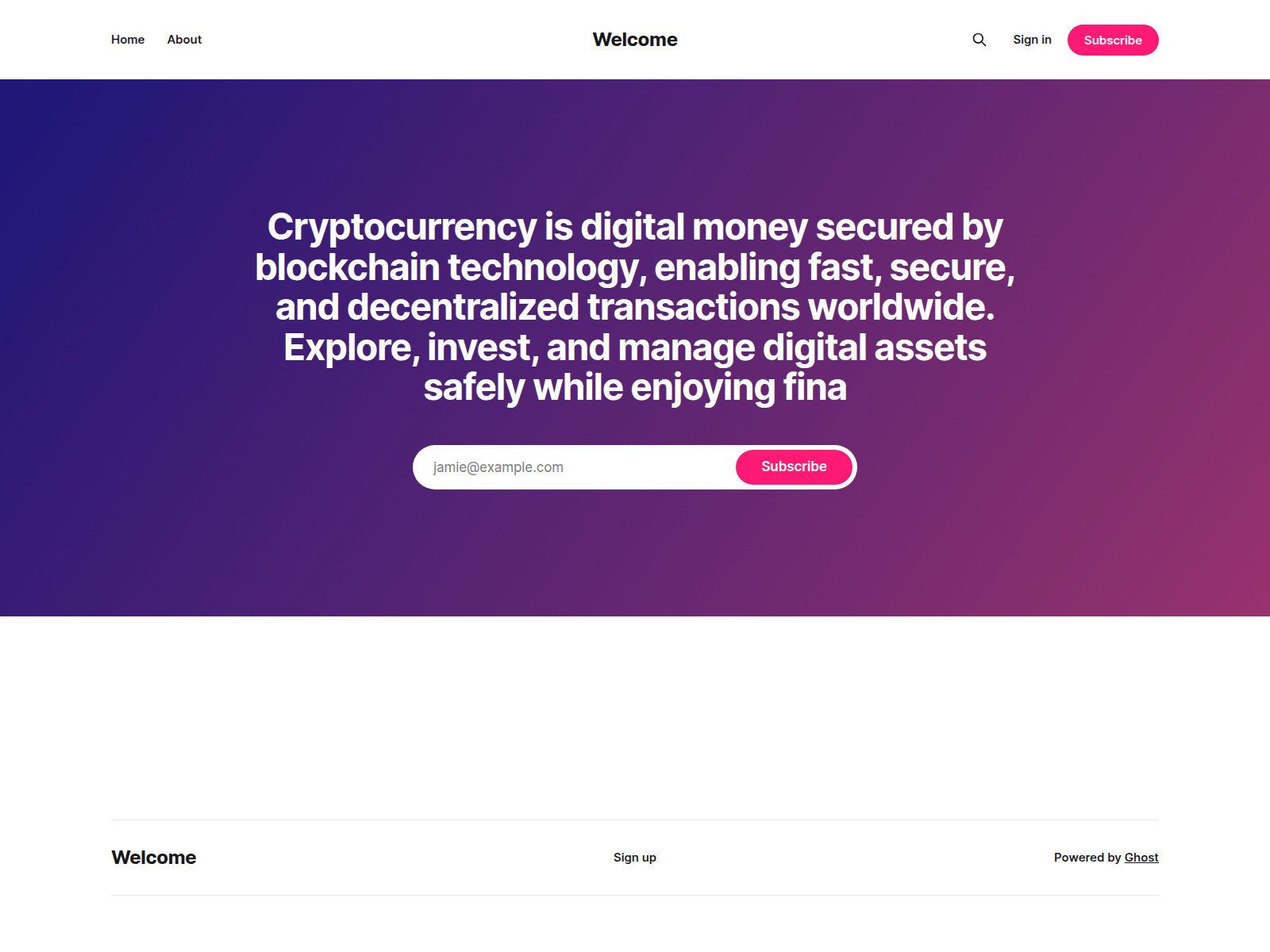 Screenshot of newconnect.ghost.io