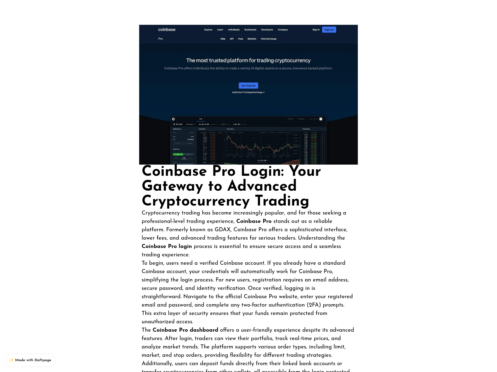 Screenshot of welcome-coinpro-ios.daftpage.com
