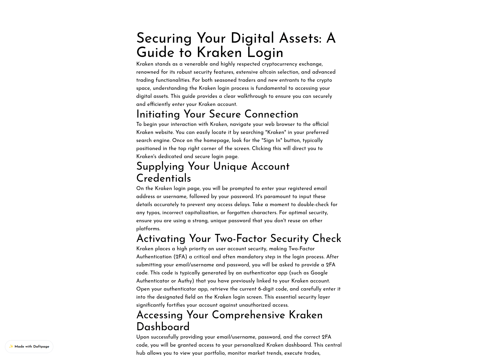 Screenshot of faq-kraken-us-portal.daftpage.com
