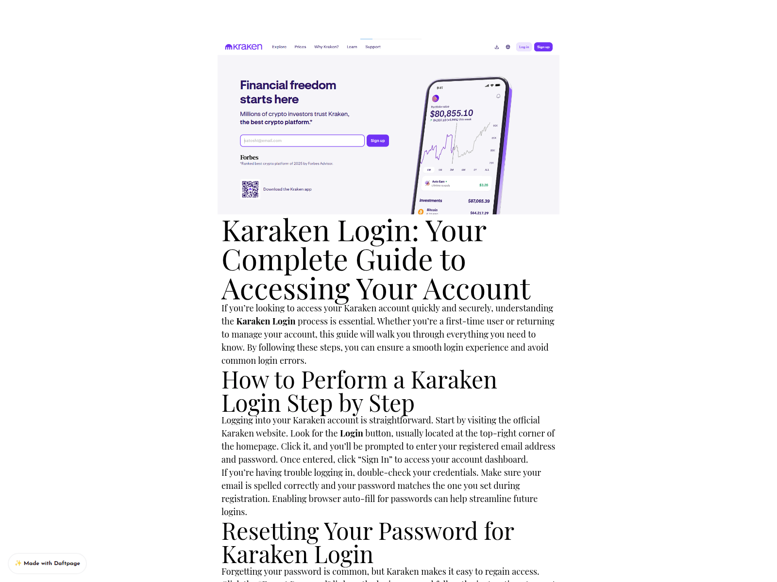 Screenshot of kraken-cd-en-learn.daftpage.com