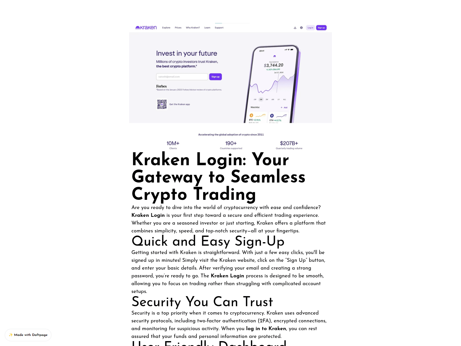 Screenshot of learn-krken-co-app.daftpage.com
