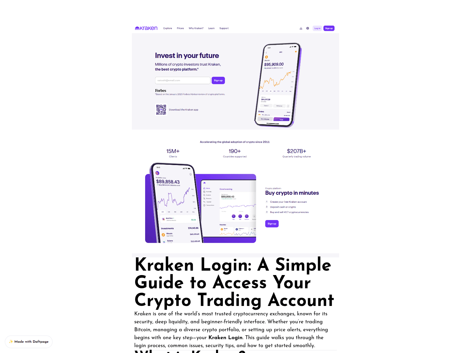 Screenshot of sso-krakrn-support.daftpage.com