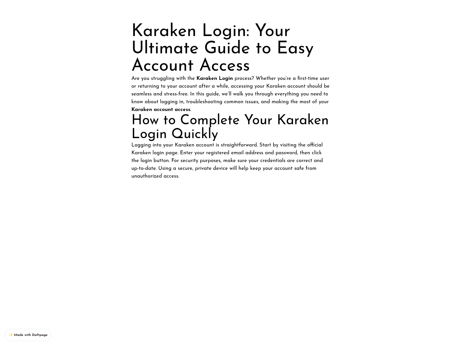 Screenshot of auth-sso-krakeen-log.daftpage.com
