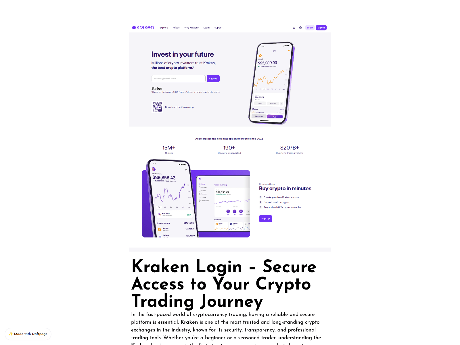 Screenshot of hold-kraken-web.daftpage.com