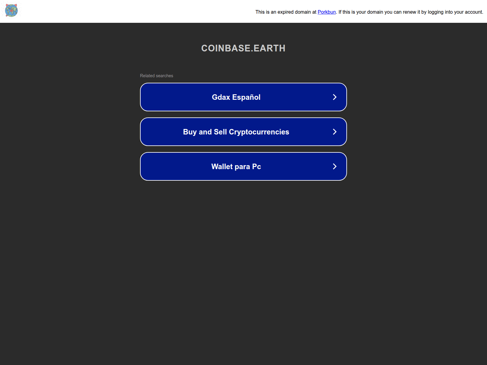 Screenshot of keys.coinbase.earth