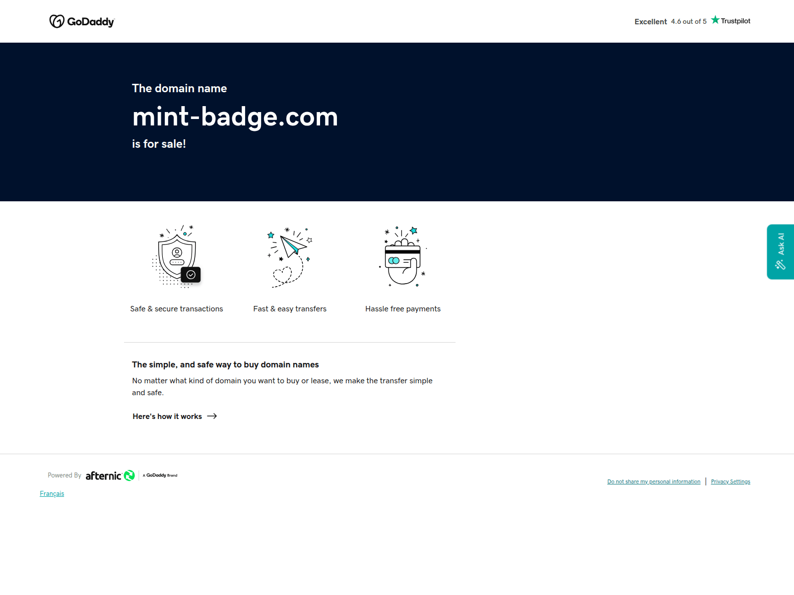 Screenshot of mint-badge.com