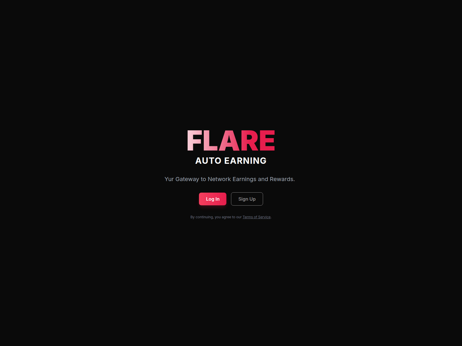 Screenshot of flareautoearn.com