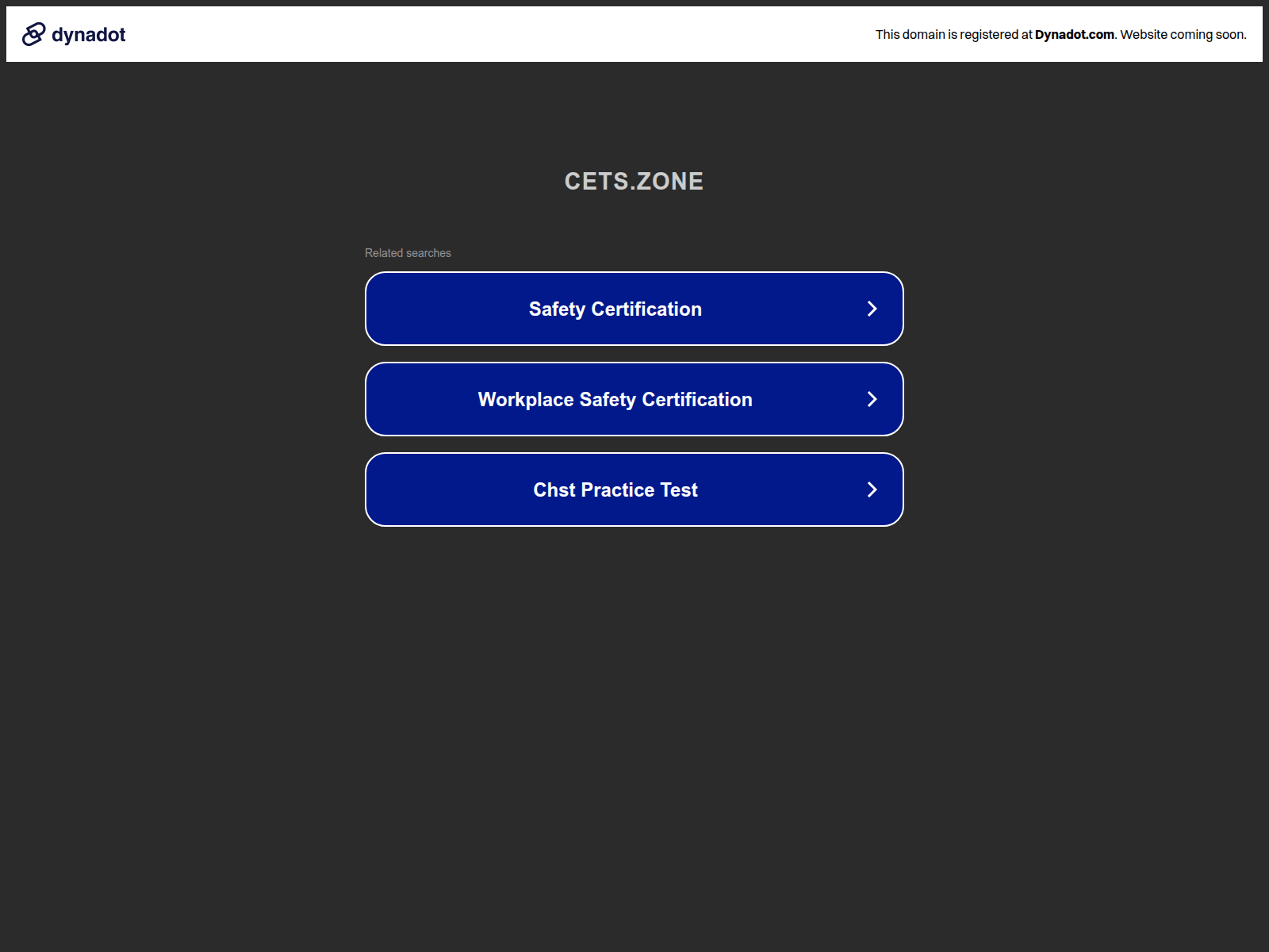 Screenshot of cets.zone